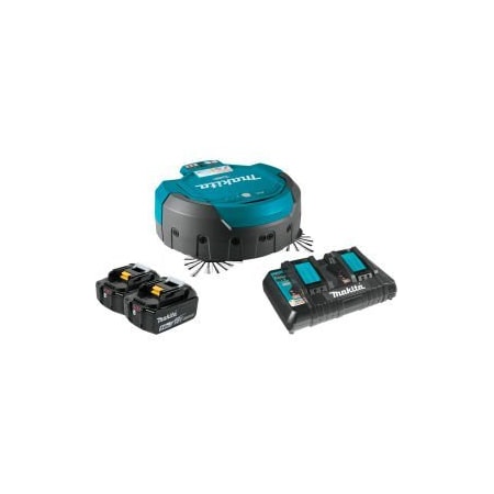 Makita MakitaLXT LithiumIon Cordless Robotic Vacuum W Batteries Charger, 18 Cleaning Width DRC200PT